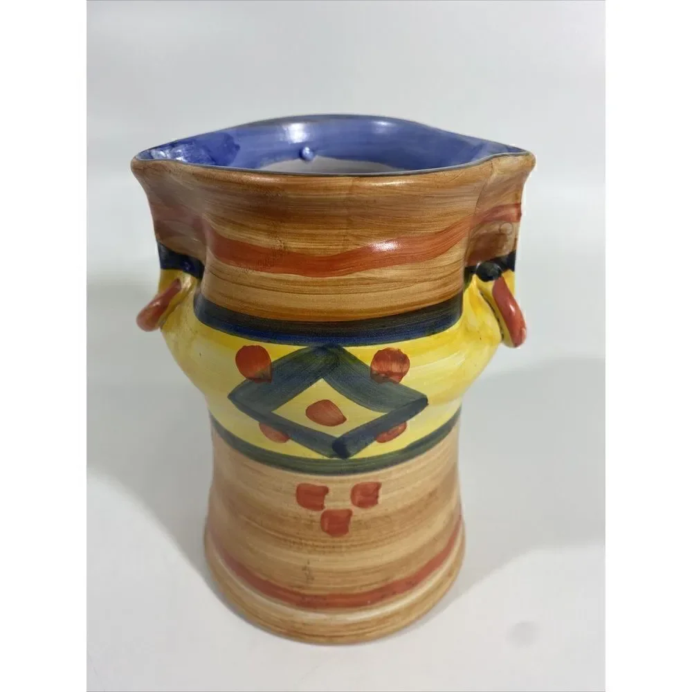 ‎Vintage Art Pottery MCM Italian Italy Vase Handpainted Bitossi?